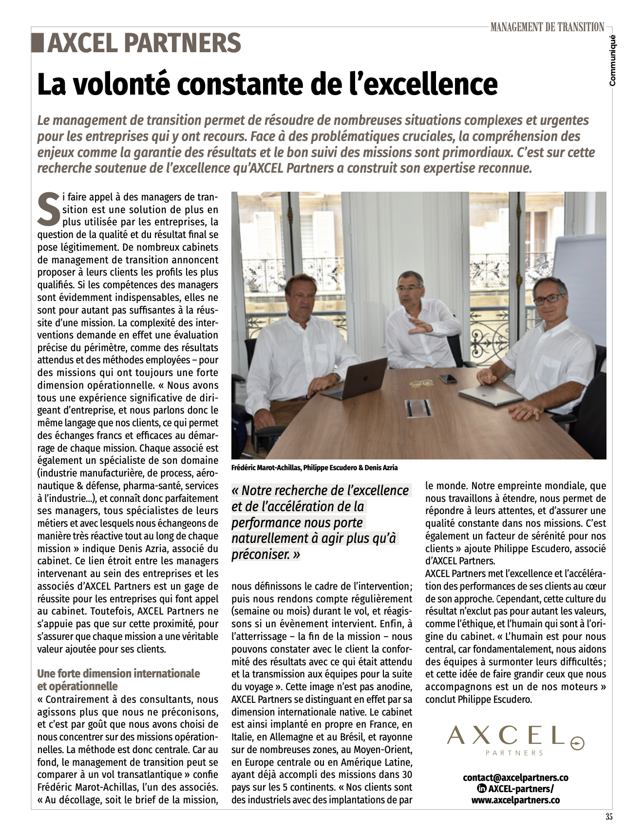 AXCEL Partners France dans Le Figaro Partner – Axcel Partners